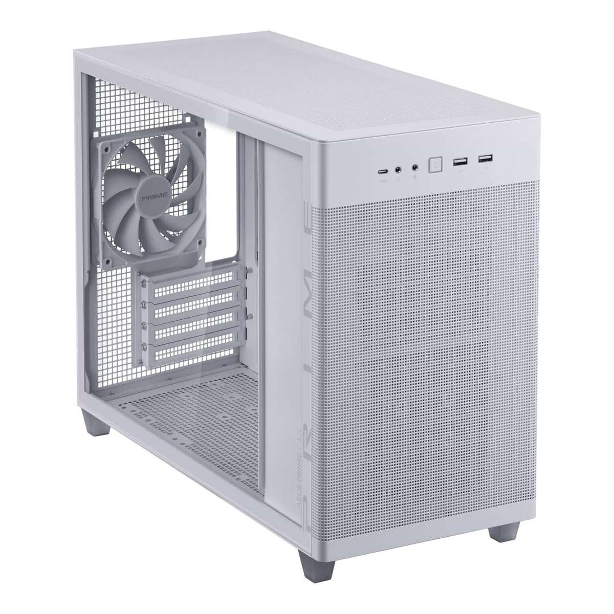 ASUS Prime AP201 Tempered Glass Micro-ATX PC Case White 90DC00G3-B39010