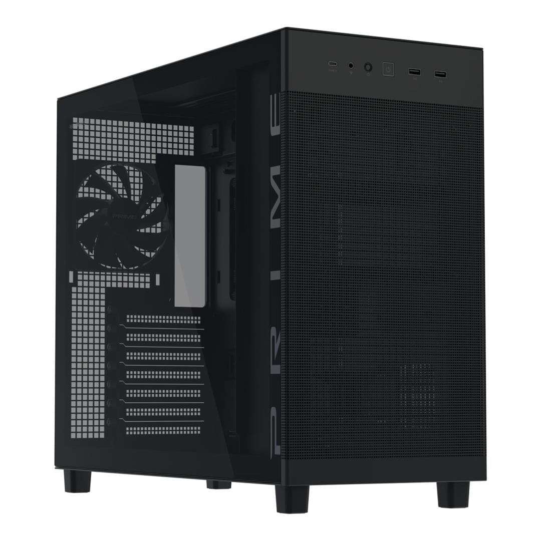ASUS PRIME AP303 Tempered Glass Black ATX Midi-Tower Gaming PC Case 90DC00V0-B39010