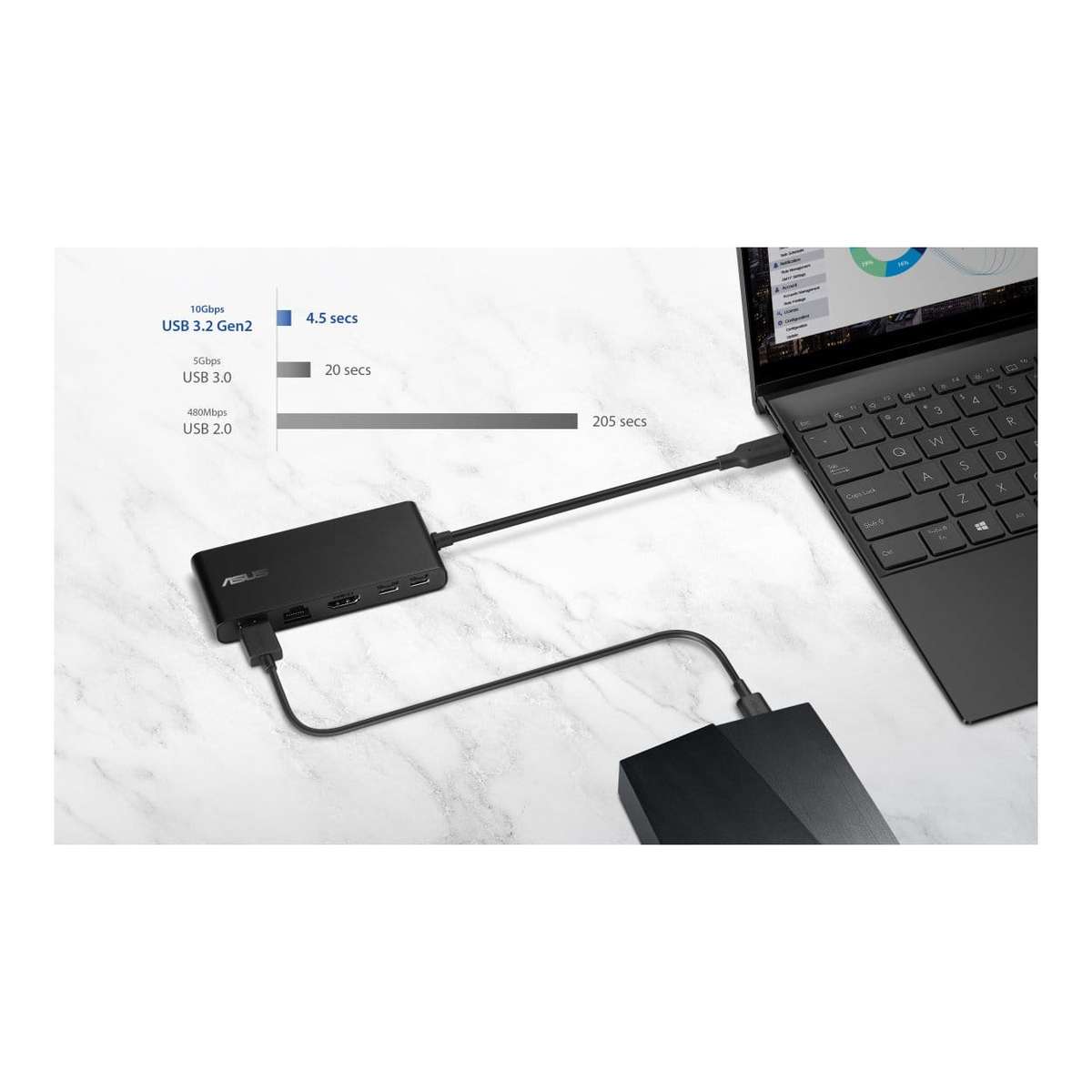 ASUS DC201 Dual 4K USB-C Dock 90XB094N-BDS000