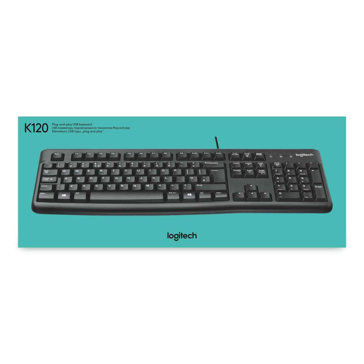 Logitech K120 Wired Keyboard Black 920-002479
