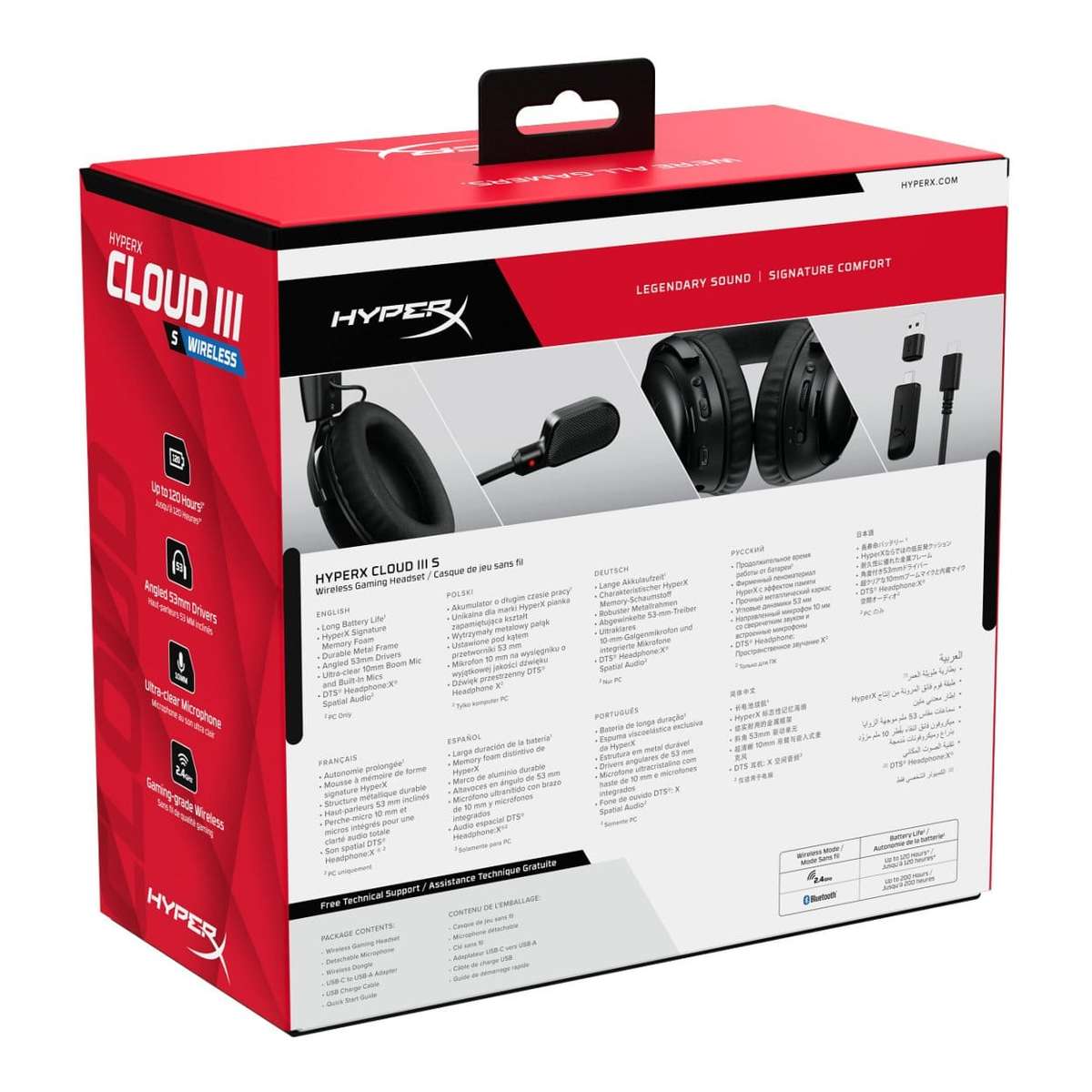 HyperX Cloud III S Wireless Gaming Headset Black A59YZAA