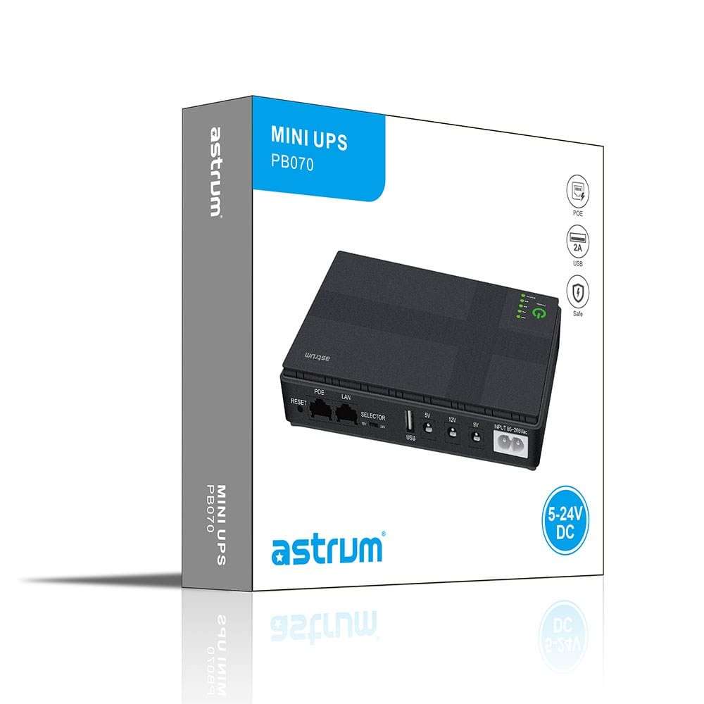 Astrum PB070 10200mAh Mini UPS Power Bank Black A91507-Q