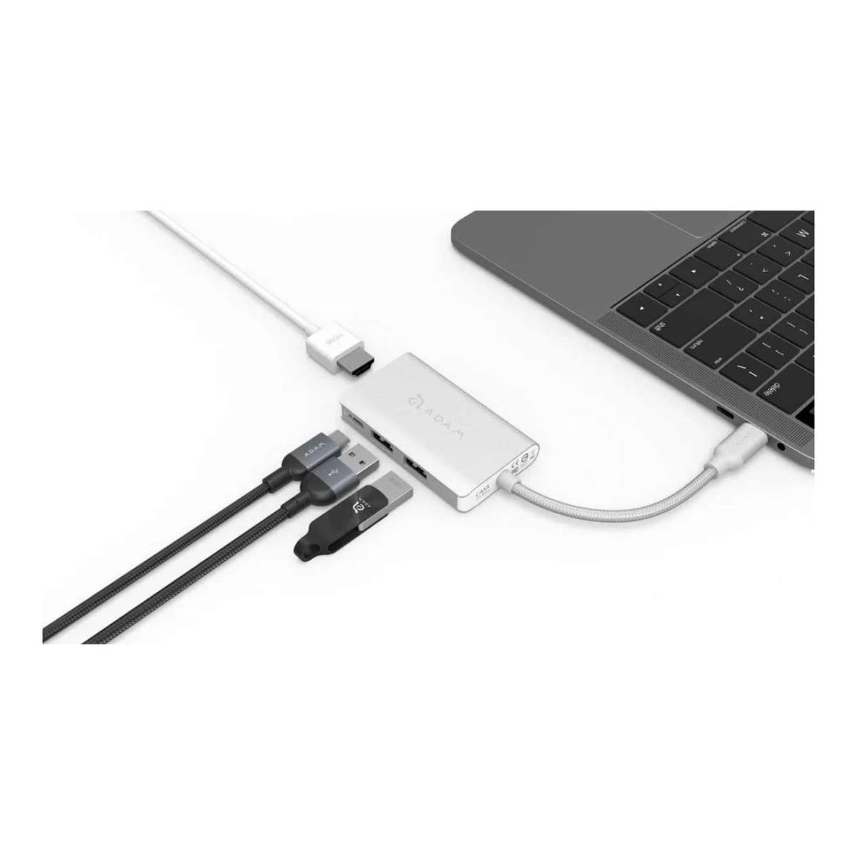Adam Elements CASA HUB A01M - 4 Port USB-C HUB - Silver