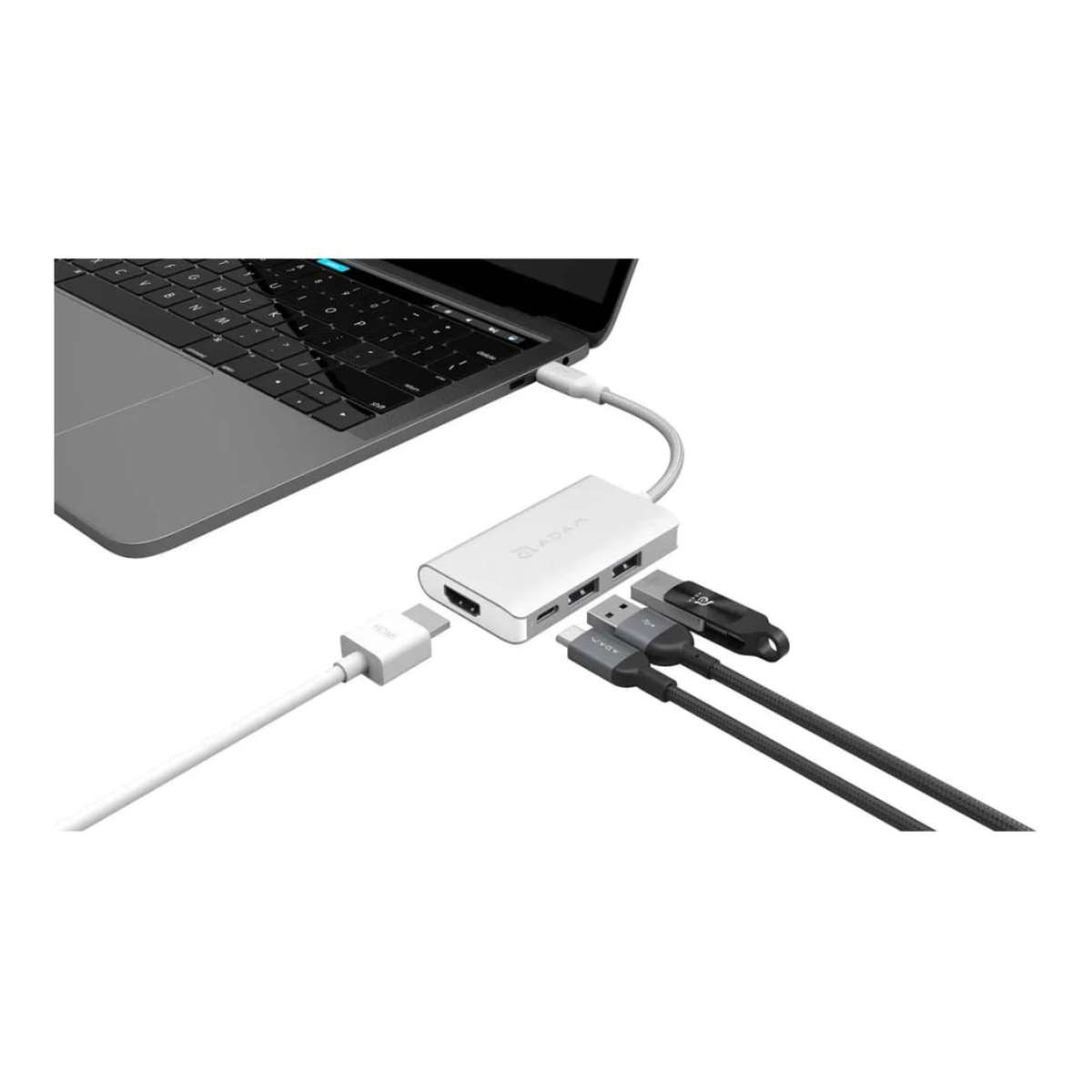 Adam Elements CASA HUB A01M - 4 Port USB-C HUB - Silver