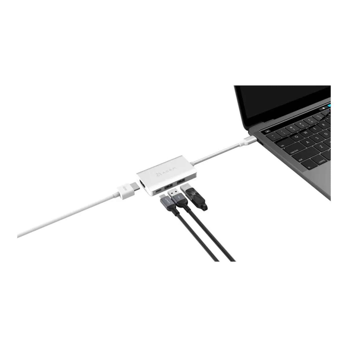 Adam Elements CASA HUB A01M - 4 Port USB-C HUB - Silver