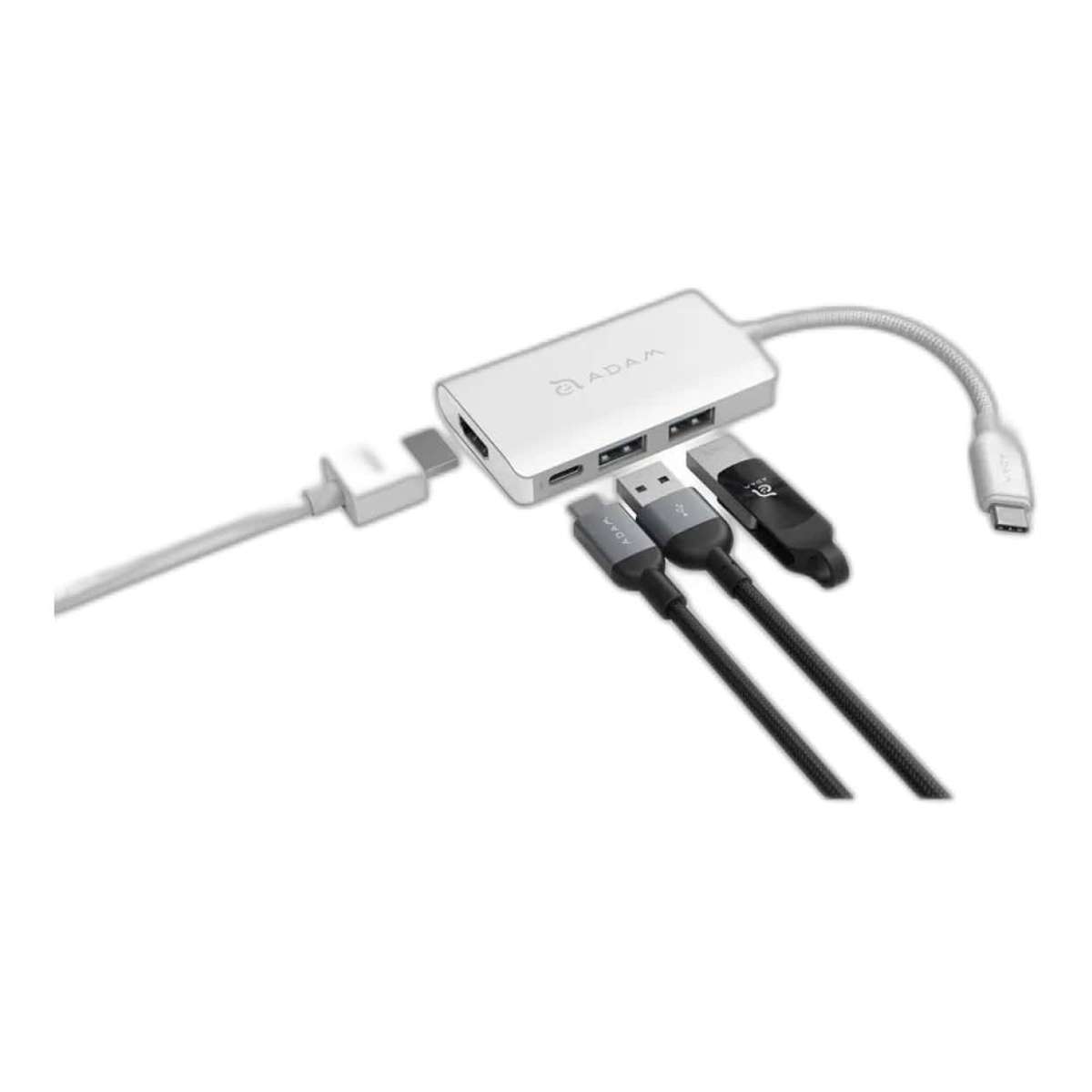 Adam Elements CASA HUB A01M - 4 Port USB-C HUB - Silver