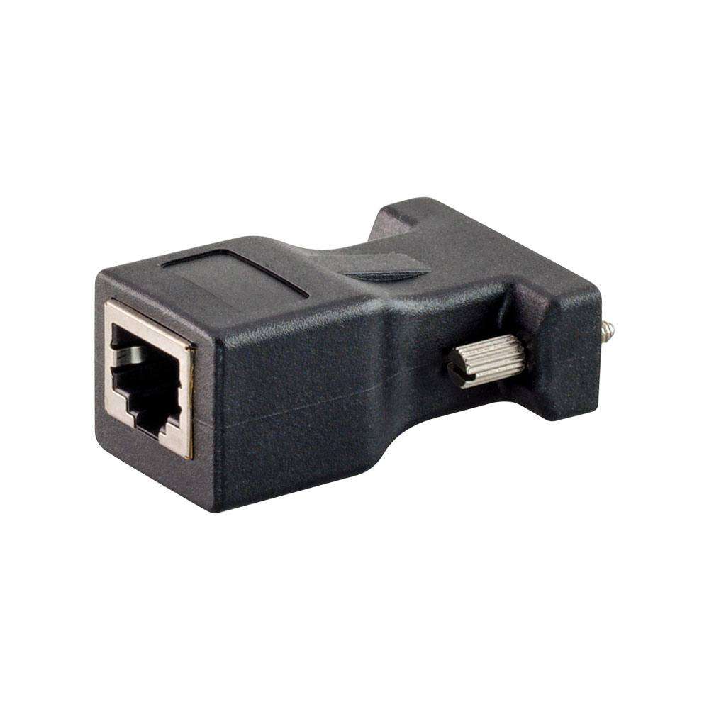 Unitek DB9 Female to RJ45 Plastic Adaptor Black AD-DB9F-RJ45F