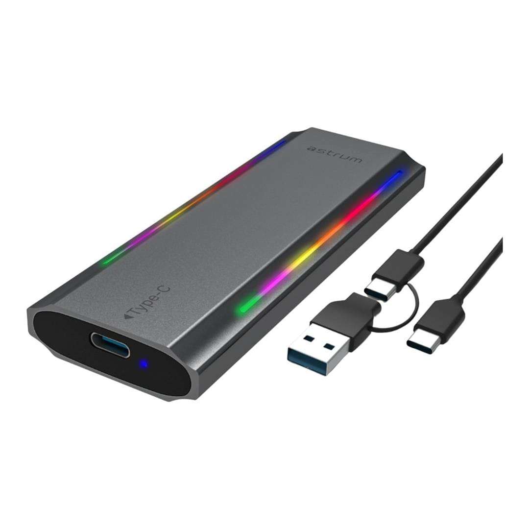 Astrum ENP4310G RGB NVMe M.2 SSD PCIe & NGFF Enclosure AENP4310GB