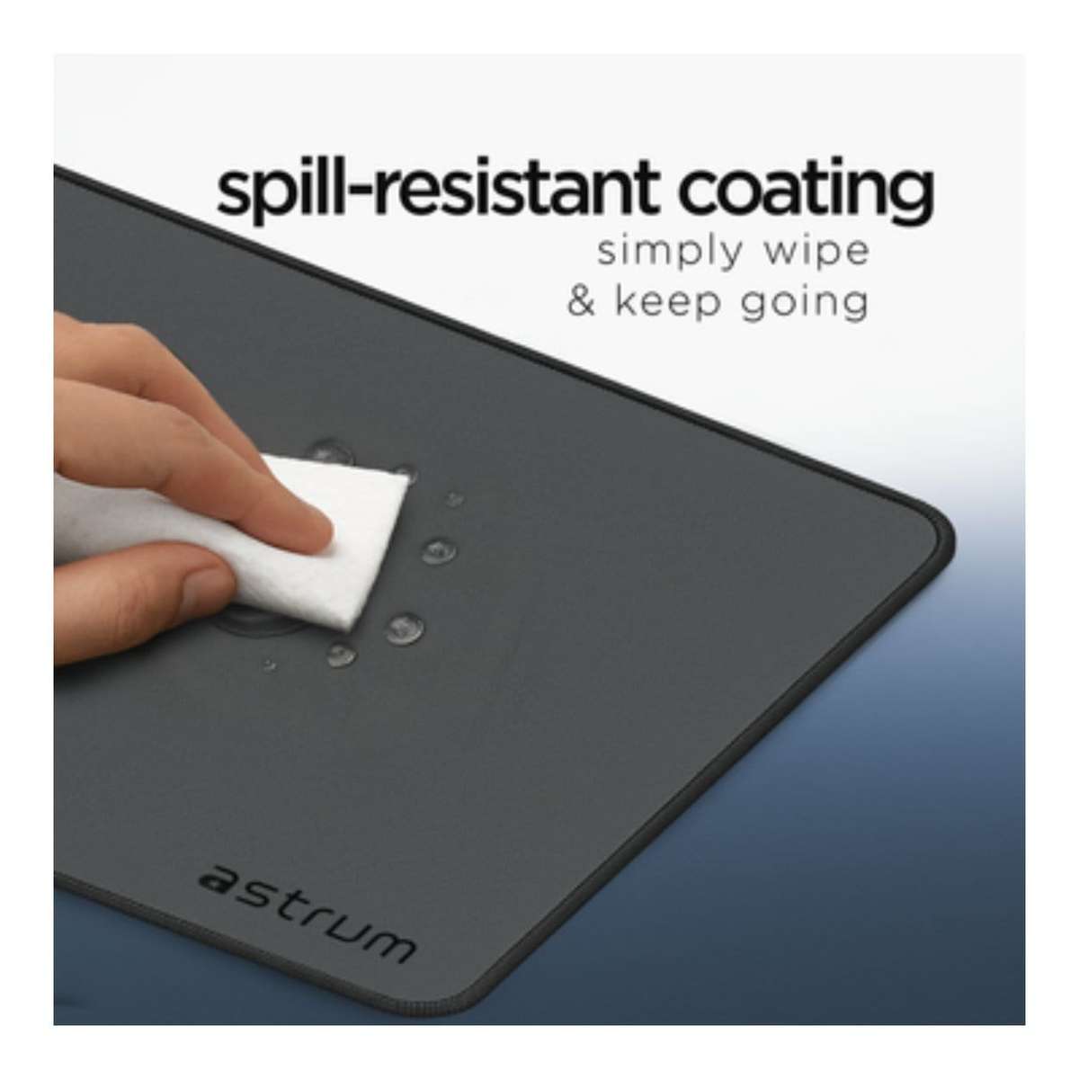 Astrum MP730G Large Desk Mat with Anti-Fray Stitched Edges & Rubber Base AMP730GG