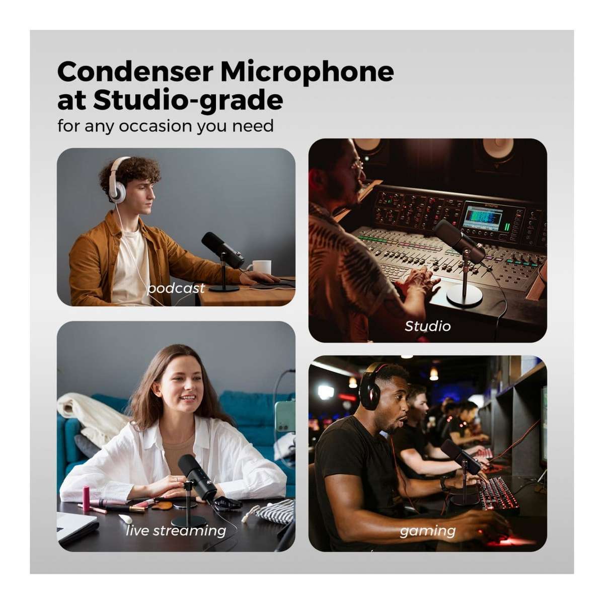 NearStream AM25X AI Noise-Canceling Condenser Microphone
