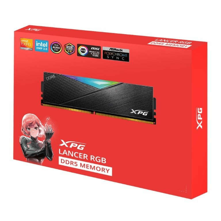 XPG Lancer RGB AX5U6000C3016G-CLARBK U-DIMM Memory Module 16GB DDR5 6000Mhz