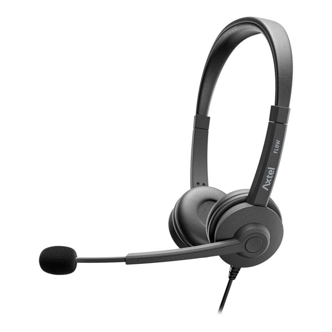 Axtel Flow UC Wired Stereo Headset Black AXH-FLOWUCD
