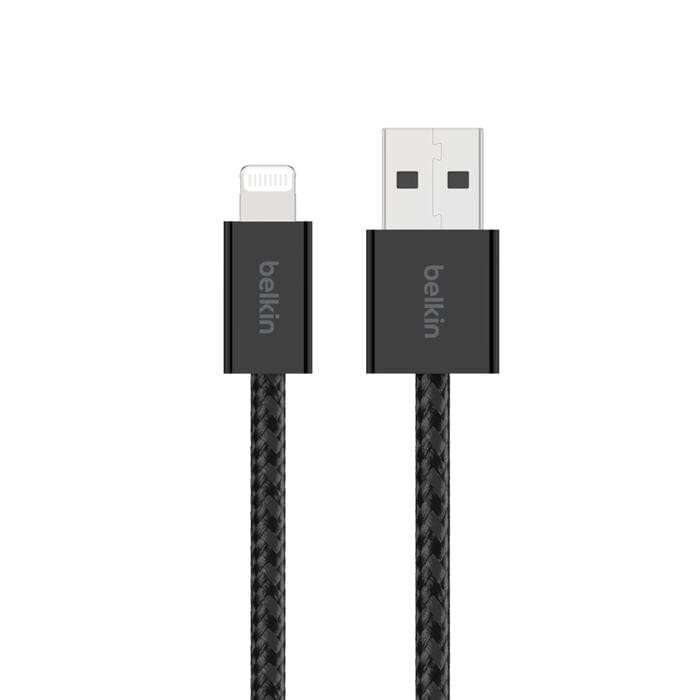 Belkin 2m BoostCharge USB-A Cable with Lightning Connector 2-pack Black BBD012HQ05BK2PK