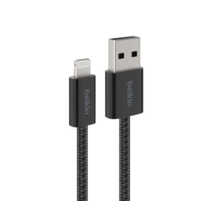 Belkin 2m BoostCharge USB-A Cable with Lightning Connector 2-pack Black BBD012HQ05BK2PK