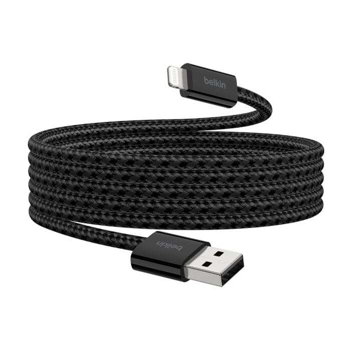 Belkin 2m BoostCharge USB-A Cable with Lightning Connector 2-pack Black BBD012HQ05BK2PK