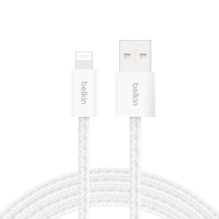 Belkin 2m BoostCharge USB-A Cable with Lightning Connector 2-Pack White BBD012HQ05WH2PK