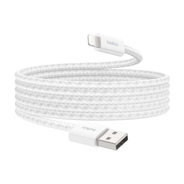 Belkin 2m BoostCharge USB-A Cable with Lightning Connector 2-Pack White BBD012HQ05WH2PK
