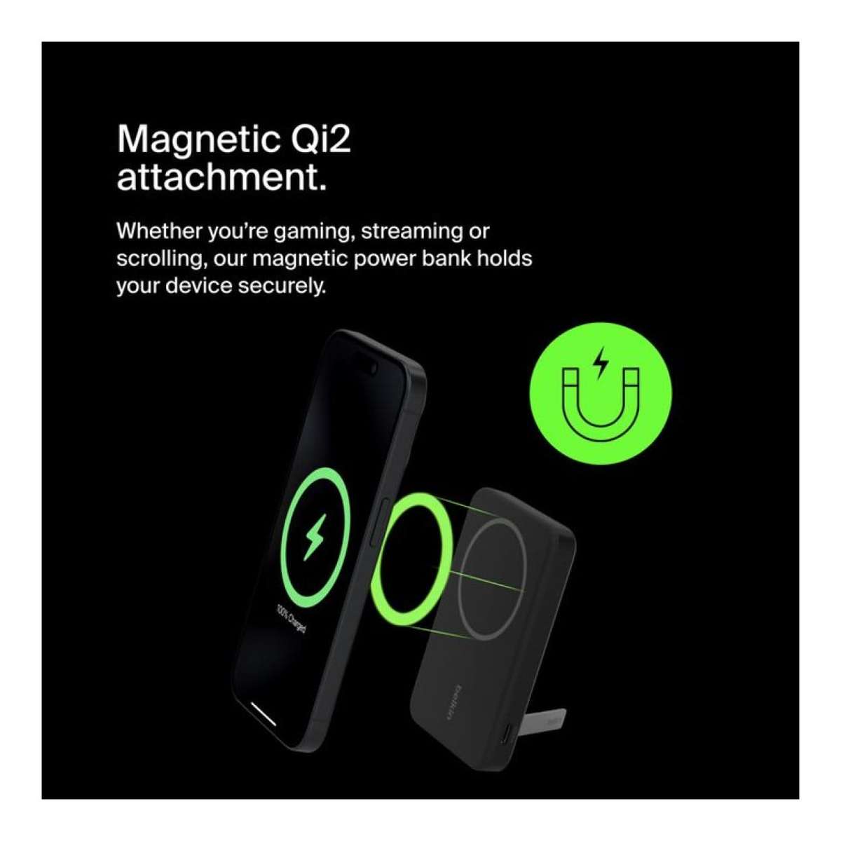 Belkin BoostCharge Pro 5000mAh Magnetic Powerbank with Qi2 Black BPD006BTBK