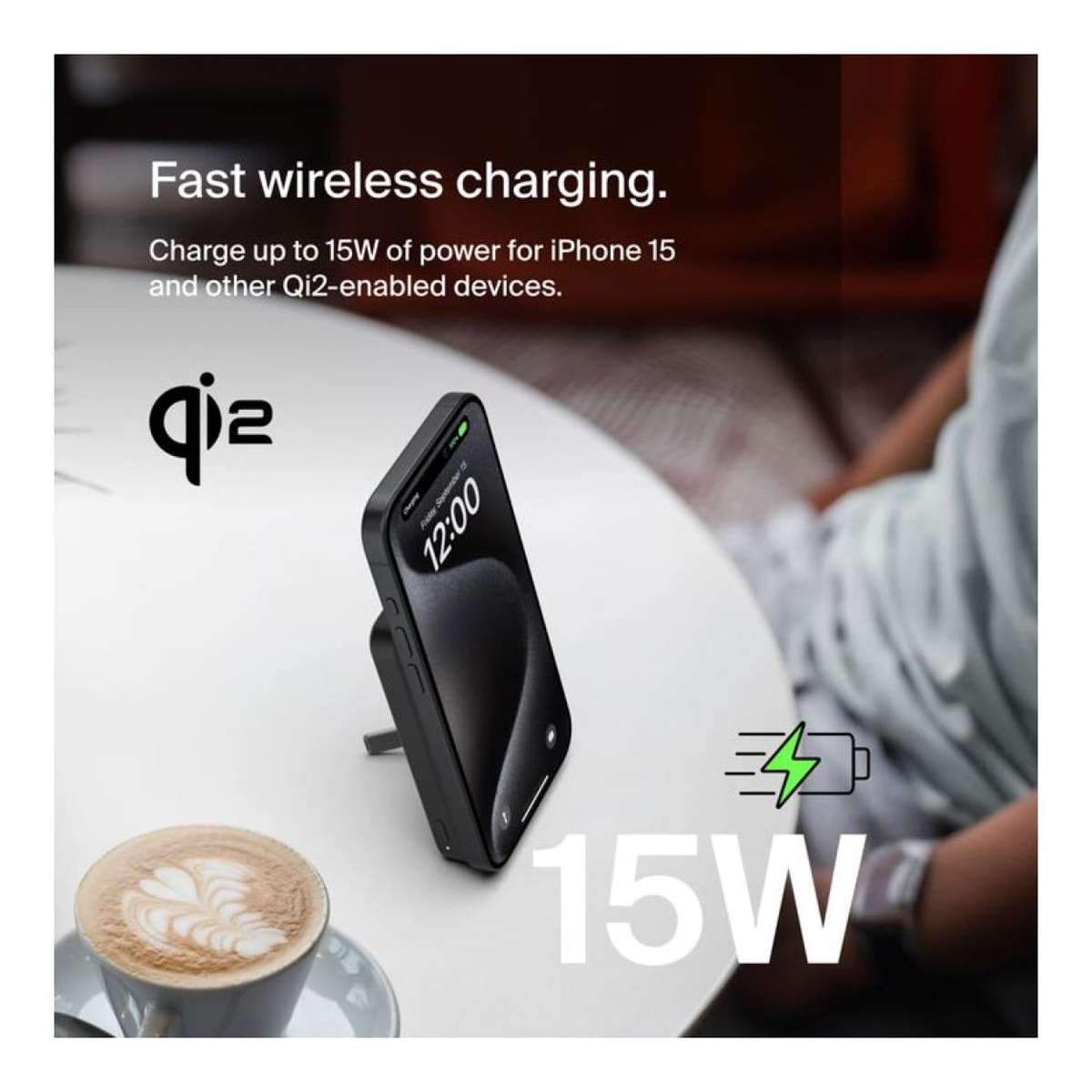 Belkin BoostCharge Pro 5000mAh Magnetic Powerbank with Qi2 Black BPD006BTBK