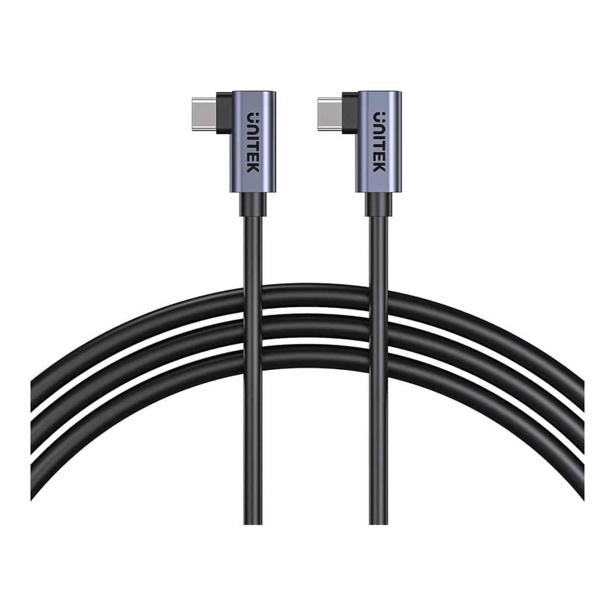 Unitek 50cm PD 100W USB-C Right Angle Cable C14147ABK01-0.5M