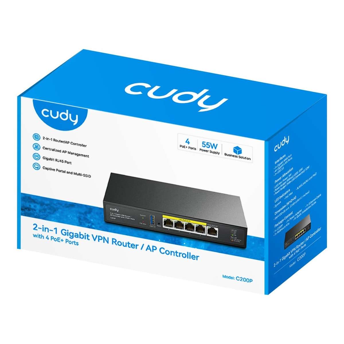 Cudy C200P Hardware AP Controller and VPN Router