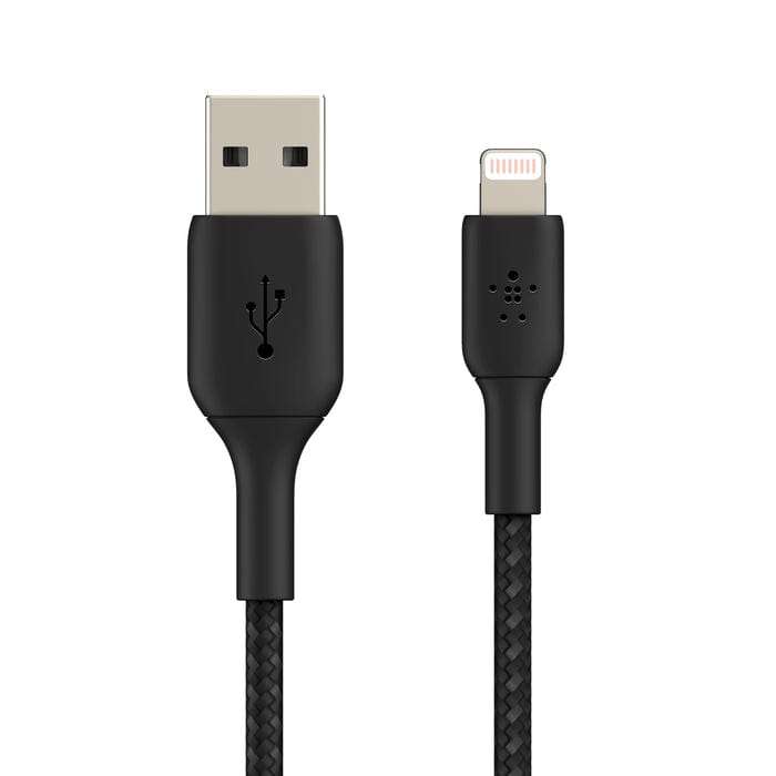Belkin BoostCharge 1m Braided Lightning to USB-A Cable - Black CAA002BT1MBK