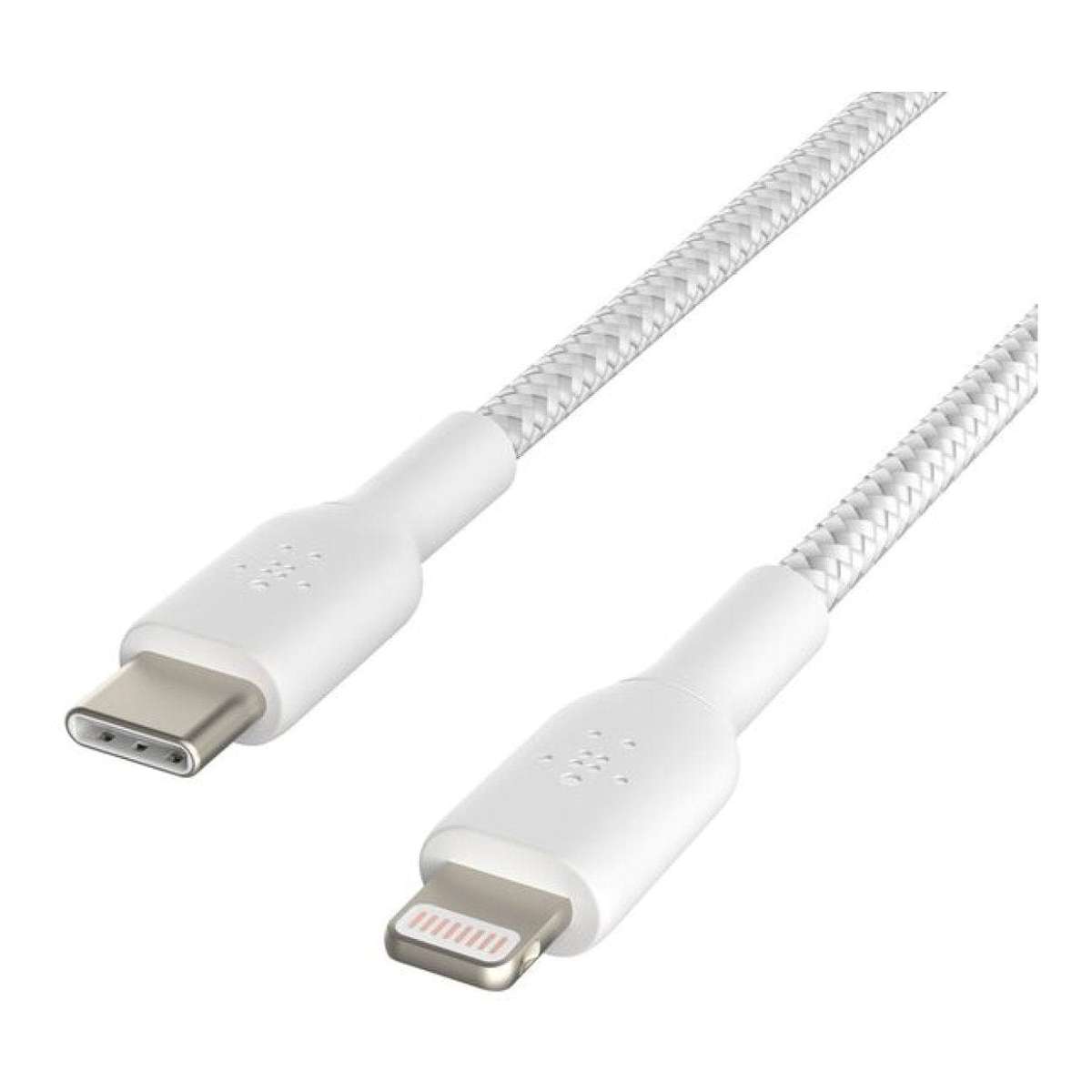 Belkin 2m BoostCharge 30W Braided USB-C to Lightning Cable White CAA004BT2MWH