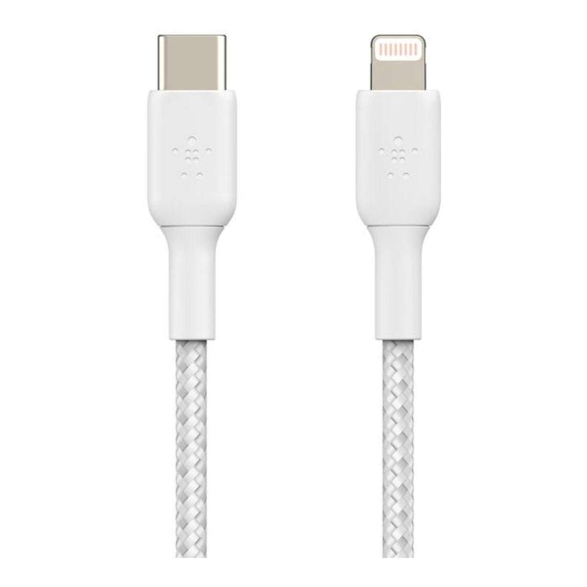 Belkin 2m BoostCharge 30W Braided USB-C to Lightning Cable White CAA004BT2MWH