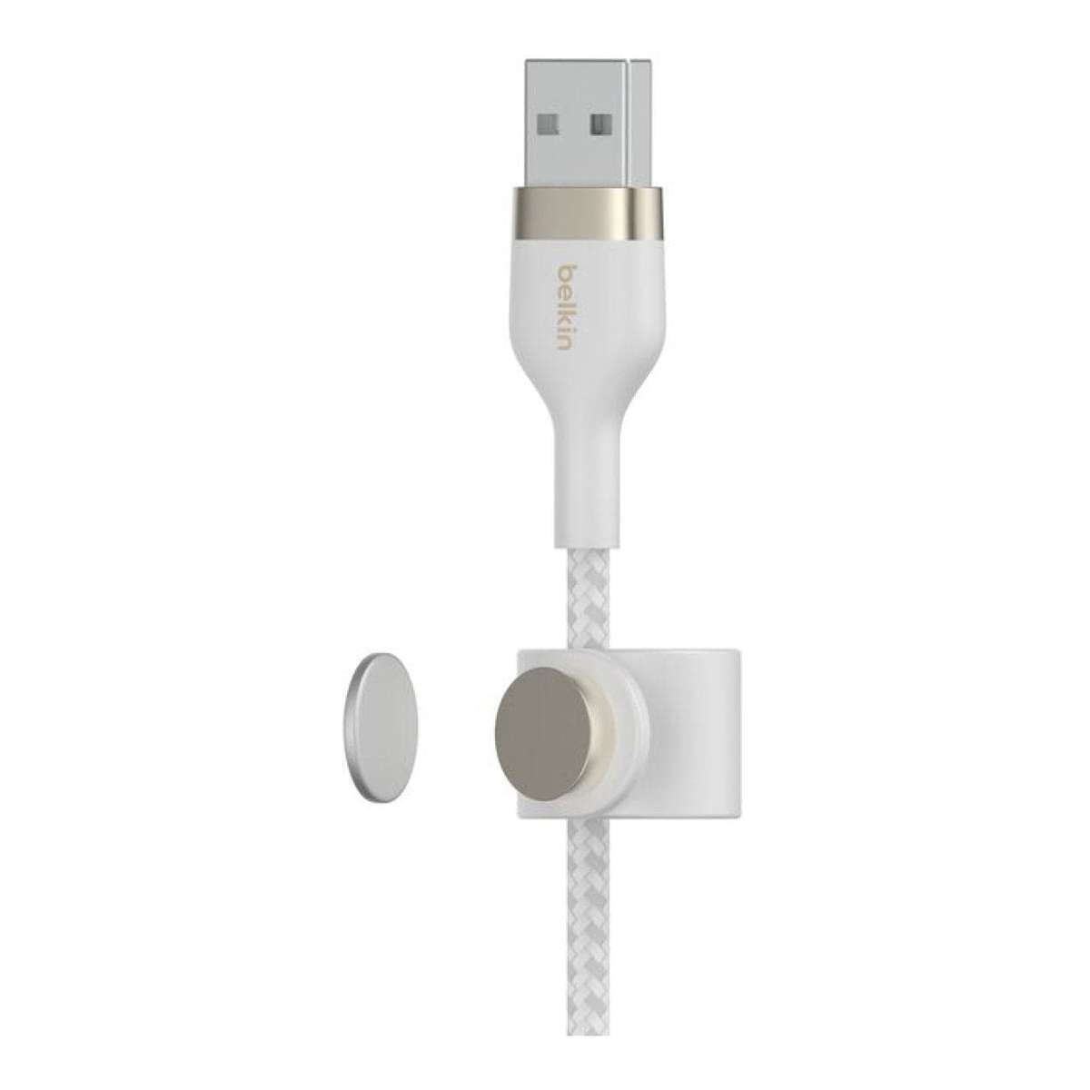 Belkin BoostCharge Pro Flex USB-A Cable with Lightning Connector White CAA010BT3MWH