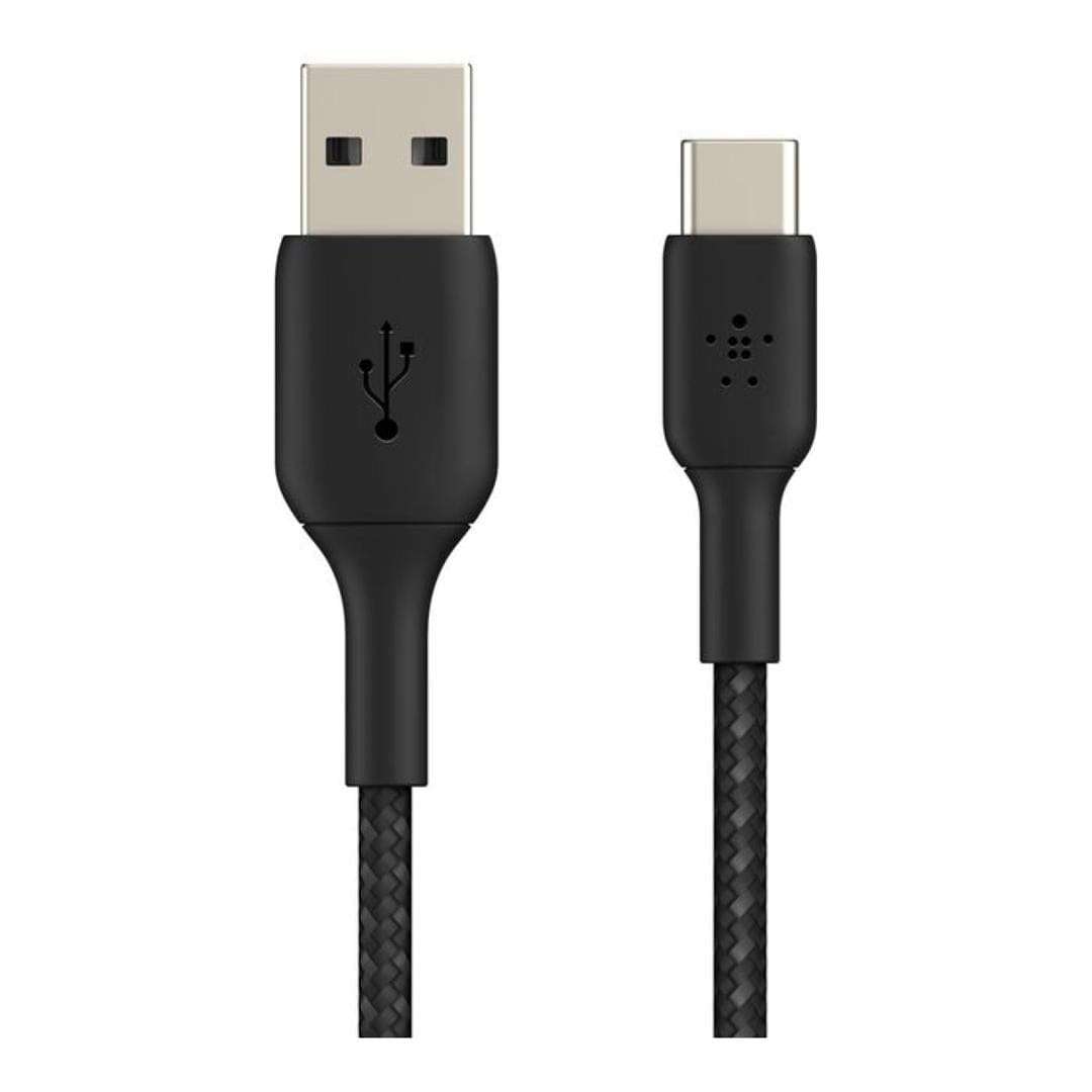 Belkin Type-A to Type-C Braided USB Cable 2m Black CAB002BT2MBK