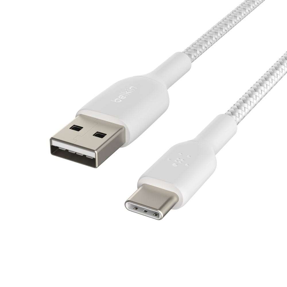 Belkin 3m BoostCharge Braided USB-C to USB-A Cable White CAB002BT3MWH