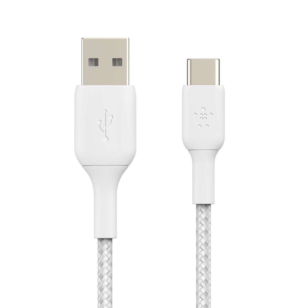 Belkin 3m BoostCharge Braided USB-C to USB-A Cable White CAB002BT3MWH
