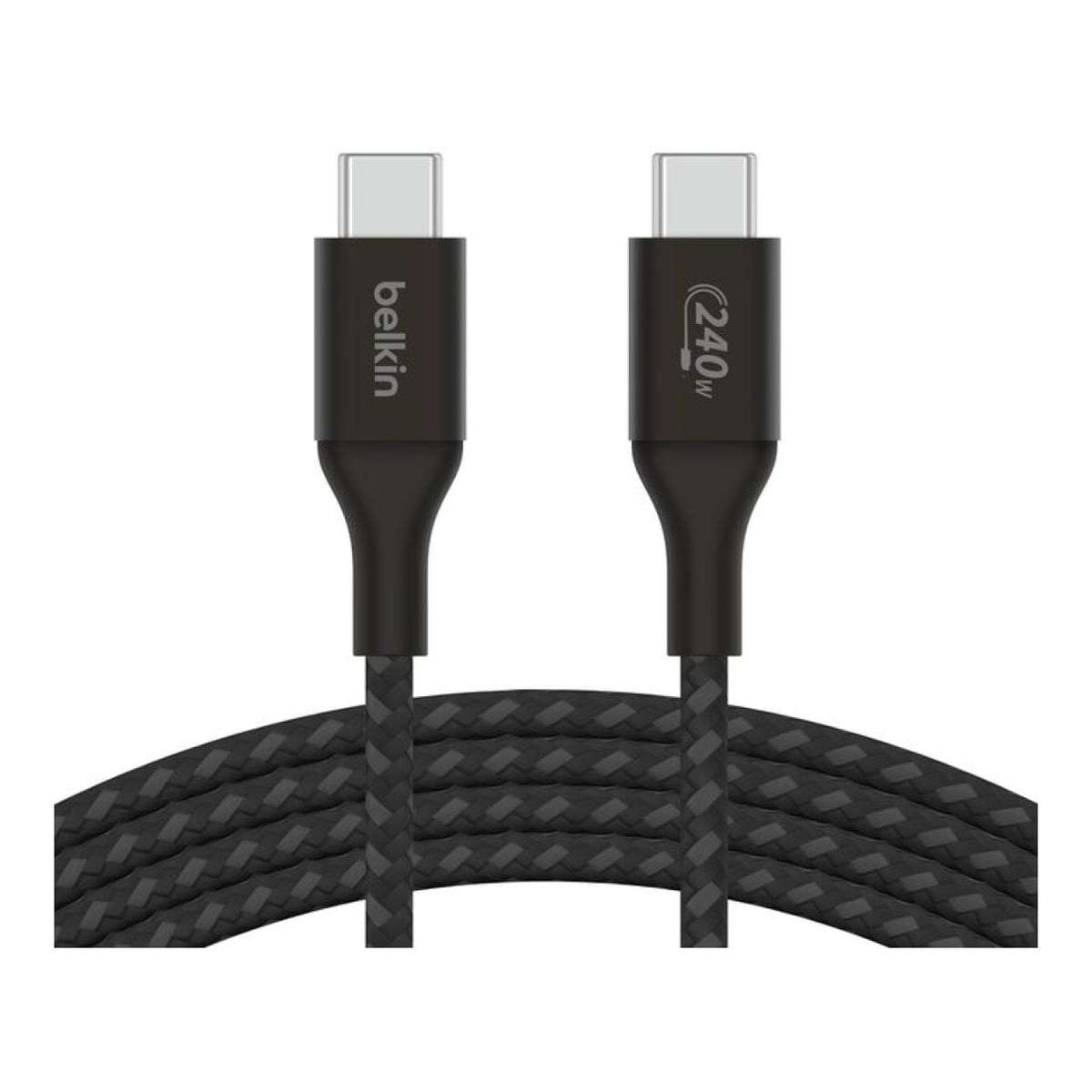 Belkin BoostCharge Type-C Male to Male USB Braided Cable 2m Black CAB015bt2MBK