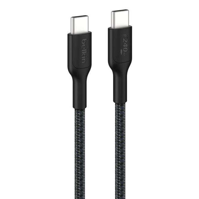 Belkin 3m BoostCharge Pro USB-C to USB-C 240W Braided Cable Black CAB025HQ3MBK