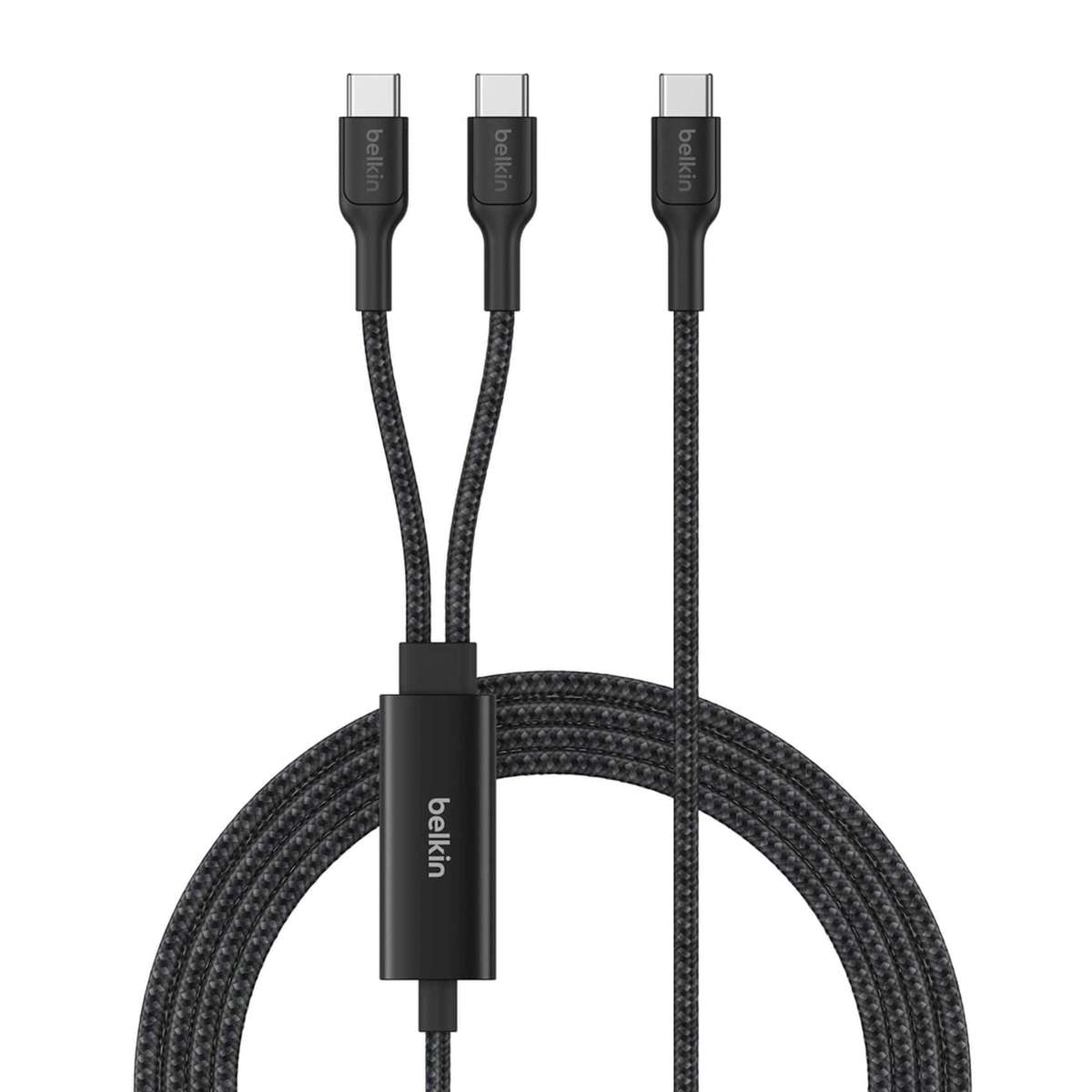 Belkin 140W BoostCharge Pro Braided USB-C to Dual USB-C Cable Black CAC004HQ1.5MBK