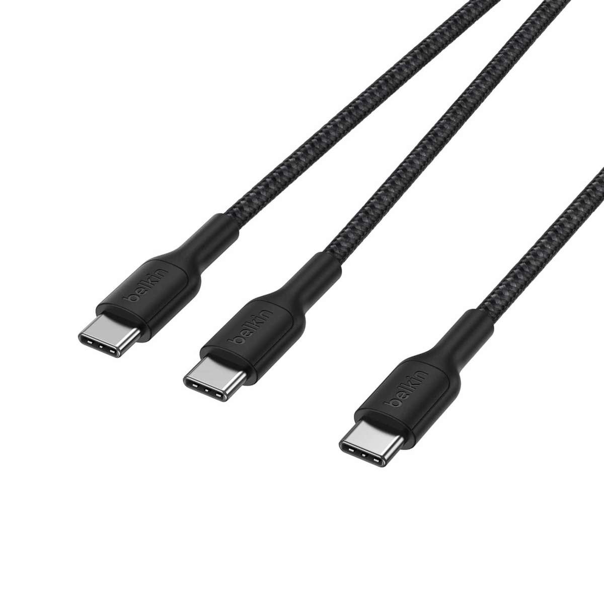 Belkin 140W BoostCharge Pro Braided USB-C to Dual USB-C Cable Black CAC004HQ1.5MBK
