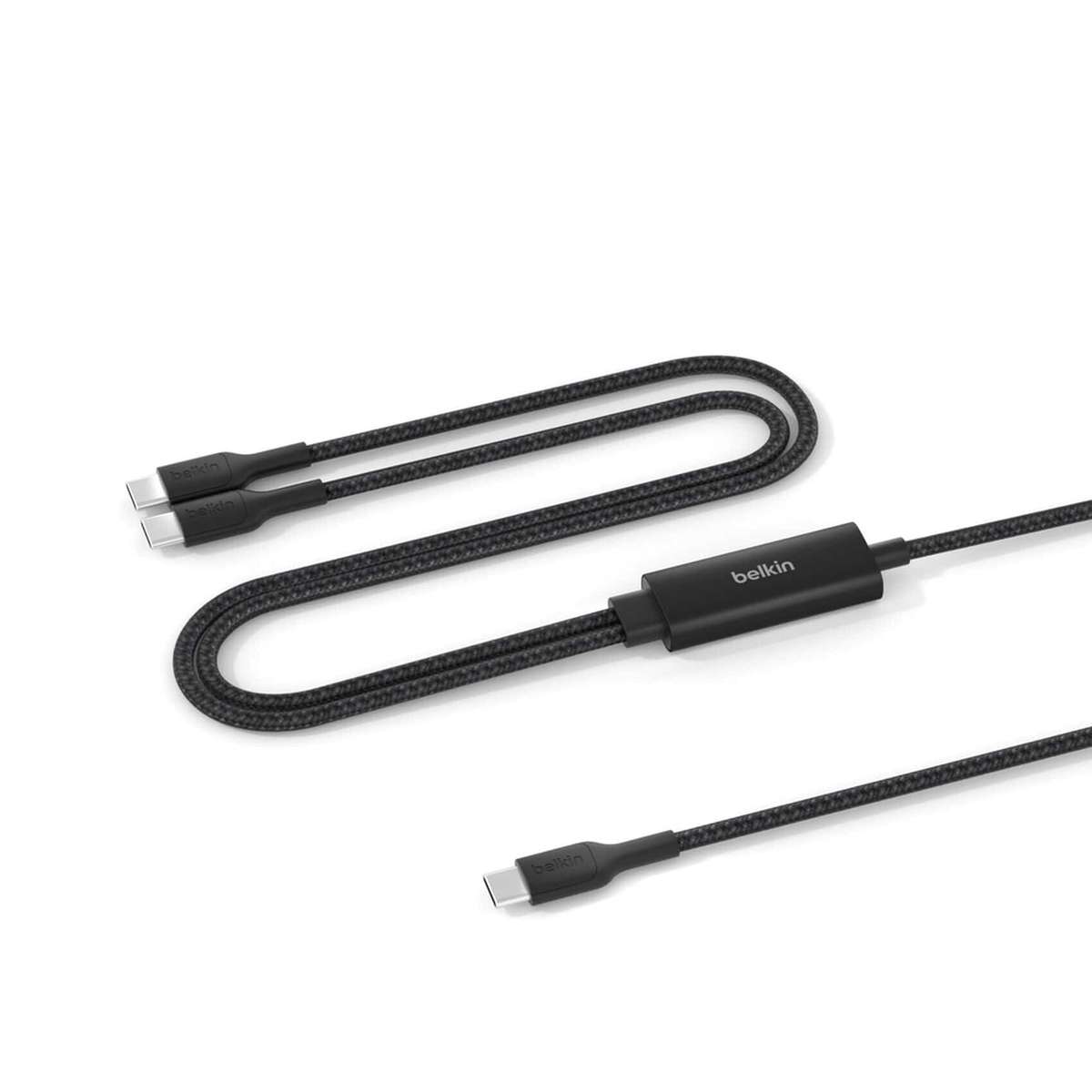 Belkin 140W BoostCharge Pro Braided USB-C to Dual USB-C Cable Black CAC004HQ1.5MBK