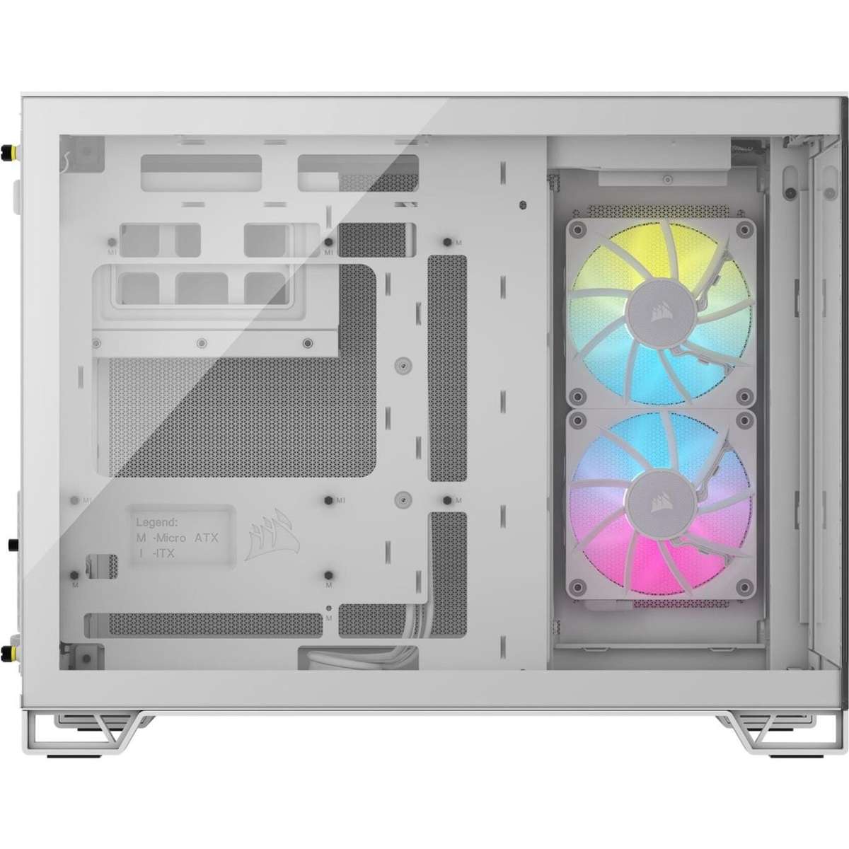 Corsair iCUE Link 2500X RGB Tempered Glass Steel Micro-ATX Mid-Tower Gaming PC Case - White CC-90...