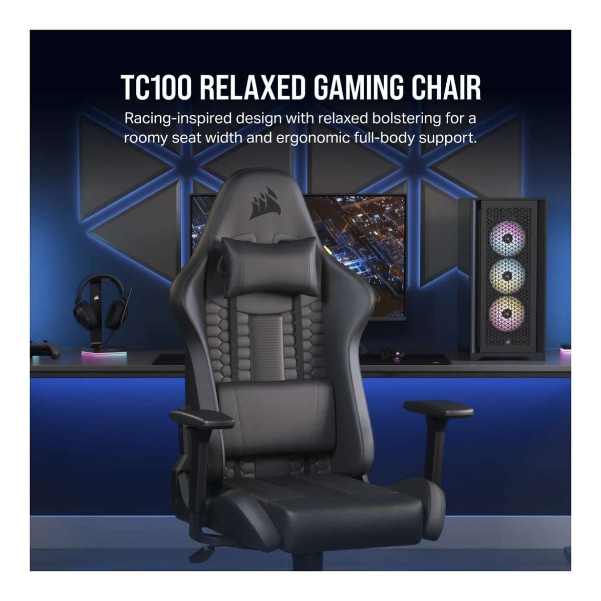 Corsair TC100 RELAXED Gaming Chair Black CF-9010050-WW
