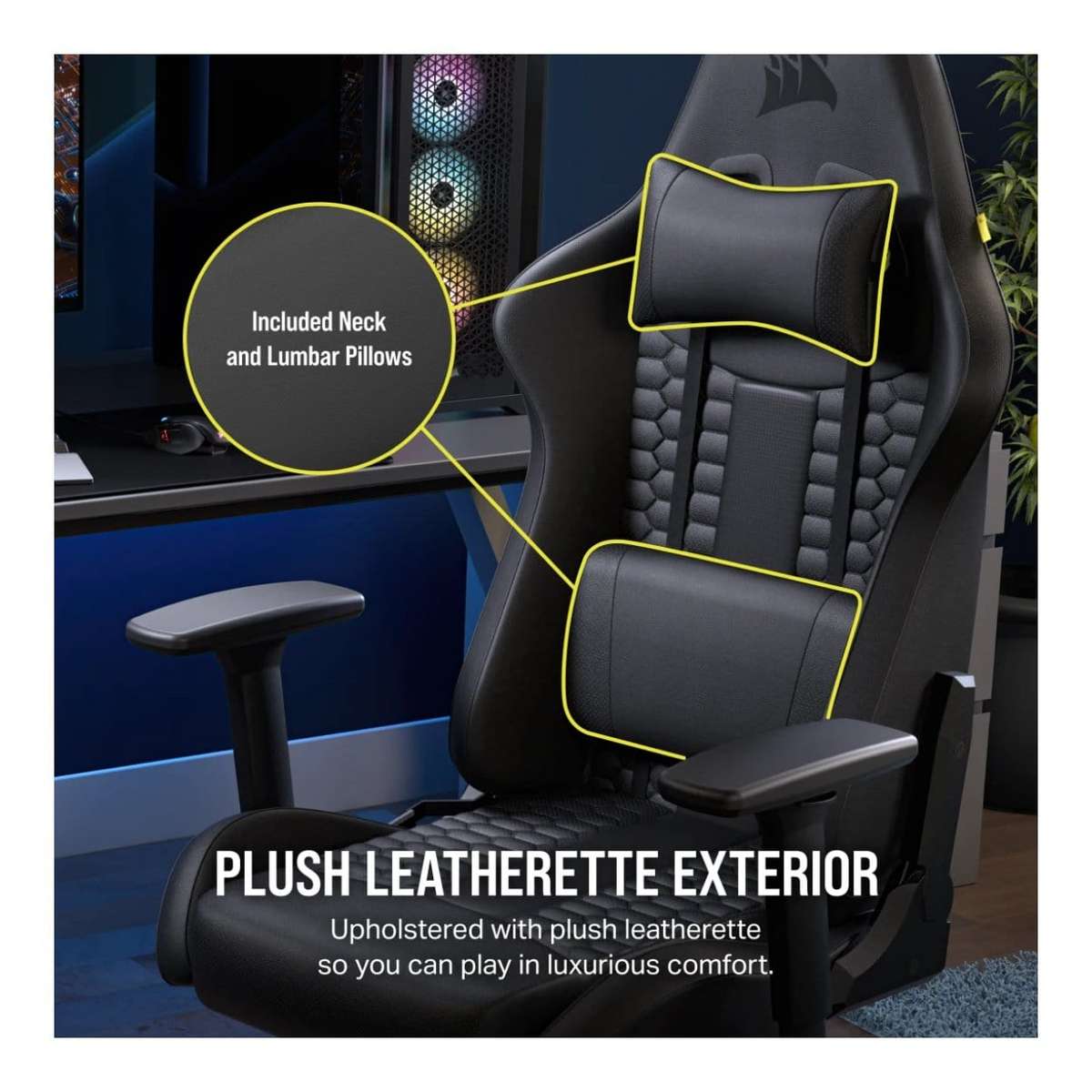 Corsair TC100 RELAXED Gaming Chair Black CF-9010050-WW