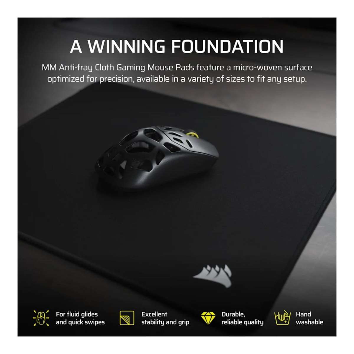 Corsair MM Anti-fray Cloth Gaming Mouse Pad - Medium CH-941D0A0-WW