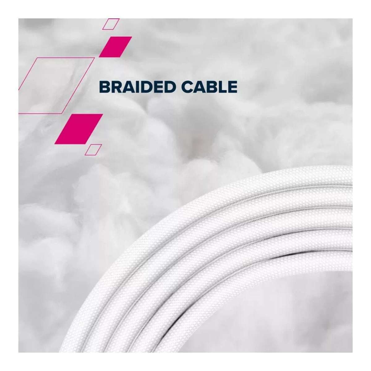 Canyon 100W Type-C Male to Male Braided Cable 2m White CND-CC100AB20W