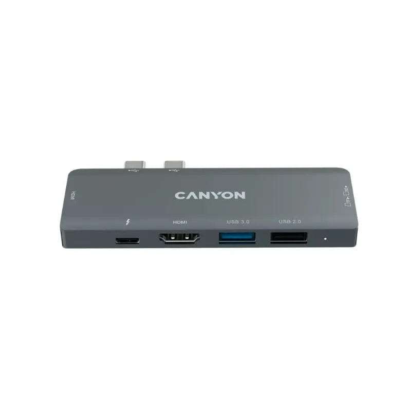 Canyon DS-5 USB 2.0 Type-C Hub for MacBook Grey CNS-TDS05B