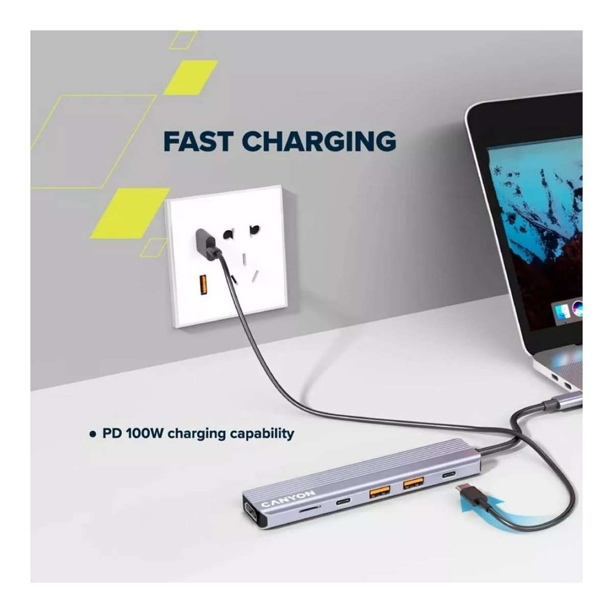 Canyon DS-17 6-in-1 Type-C Hub Grey CNS-TDS17