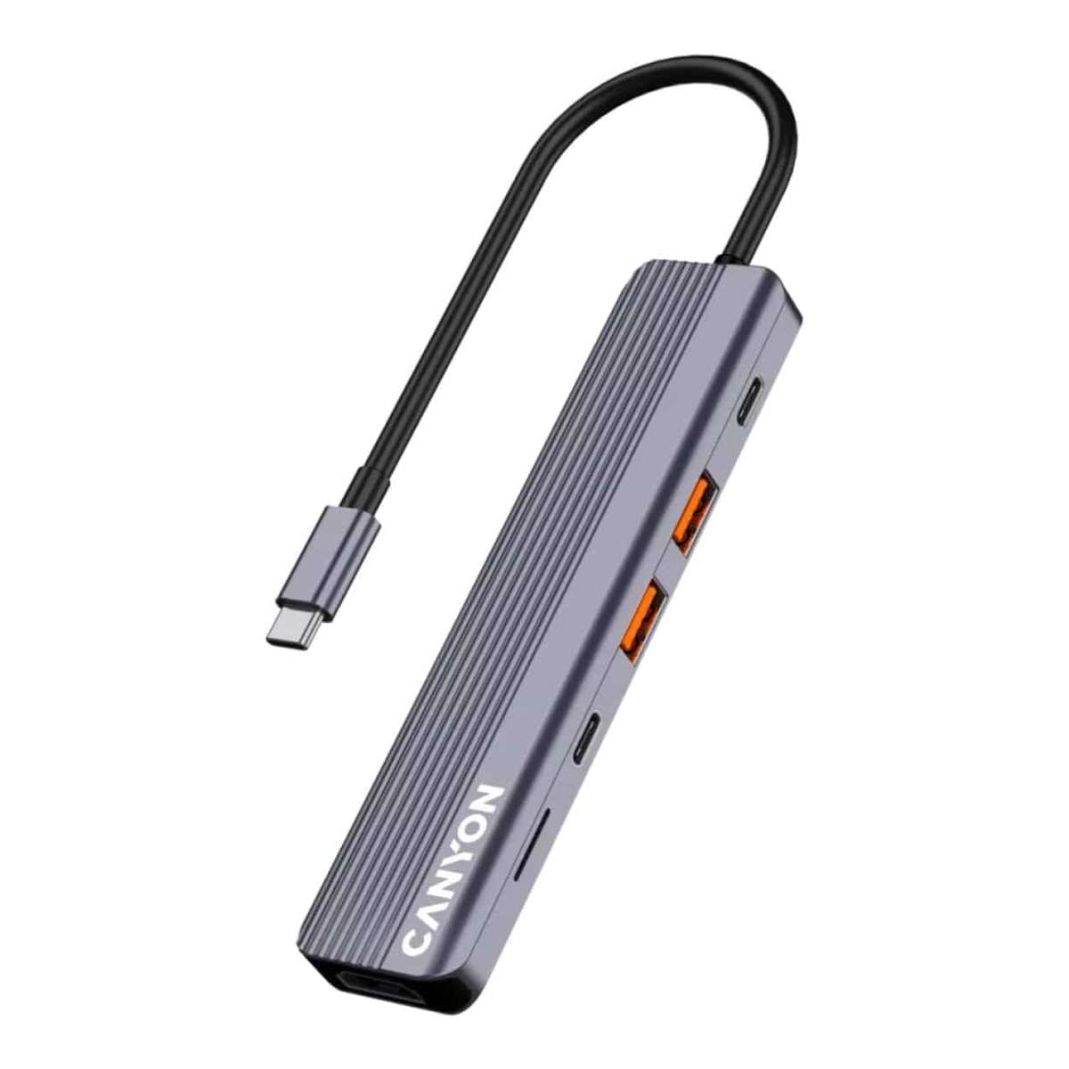 Canyon DS-17 6-in-1 Type-C Hub Grey CNS-TDS17