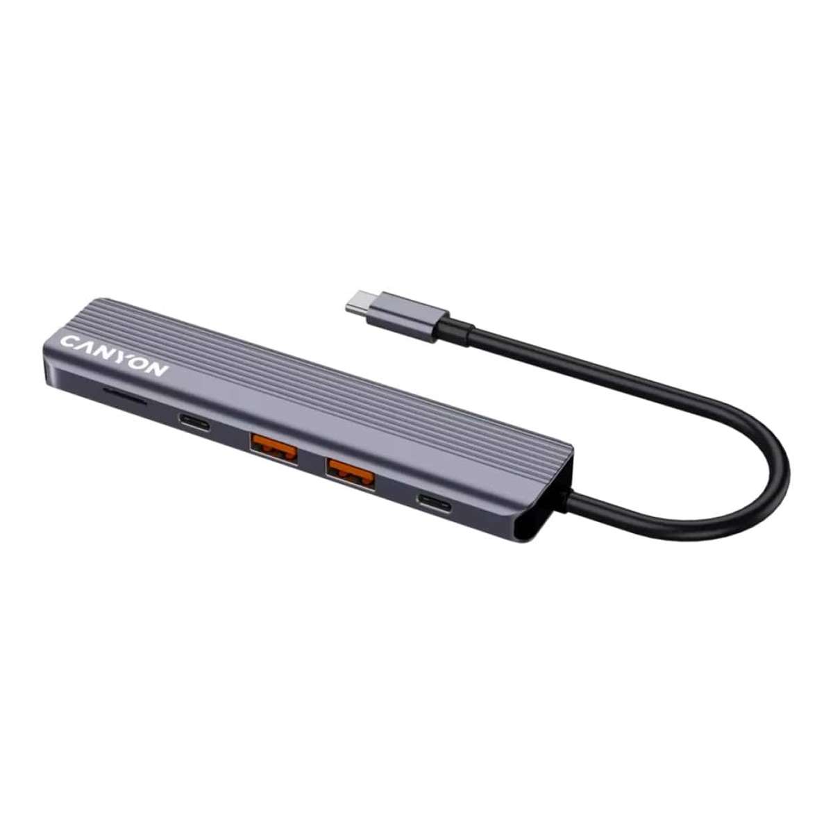 Canyon DS-17 6-in-1 Type-C Hub Grey CNS-TDS17