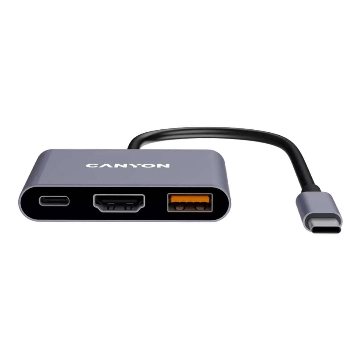 Canyon DS-4 3-in-1 Type-C Hub Grey CNS-TDS4