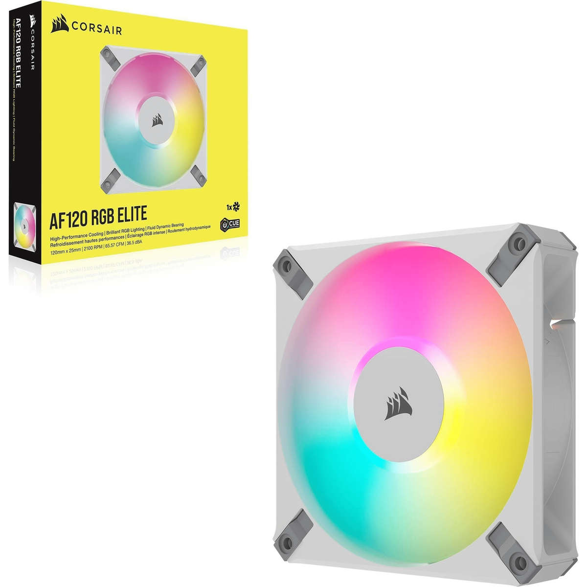 Corsair iCUE AF140 RGB ELITE 140mm PWM Fan White CO-9050159-WW