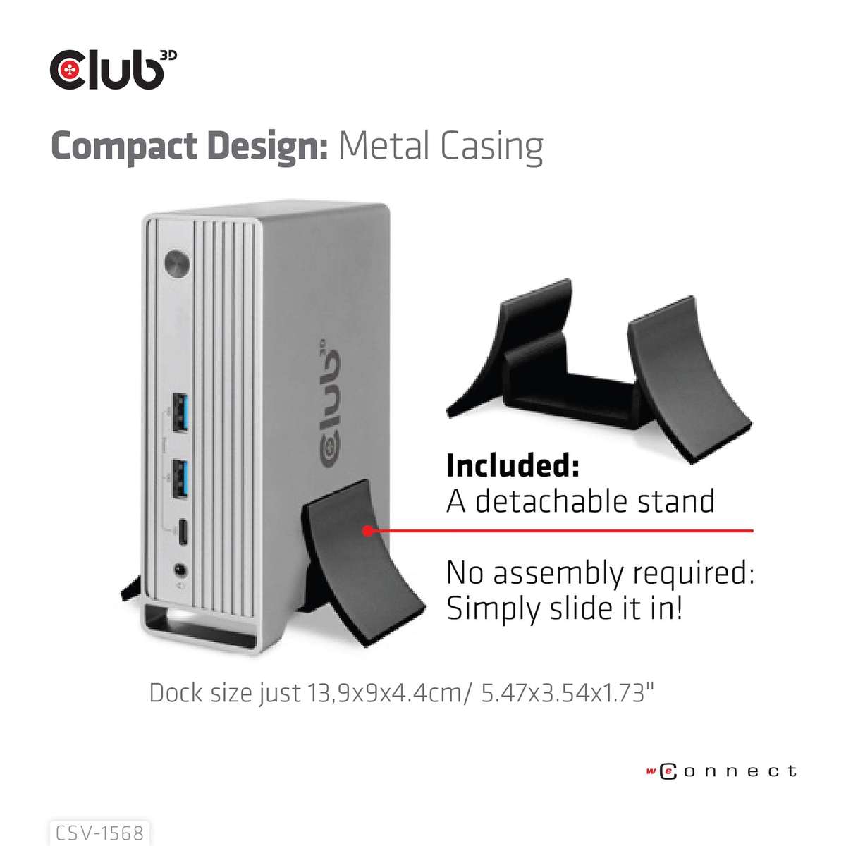Club 3D Gen2 Type-C with Smart PD Charging Dock Station CSV-1568