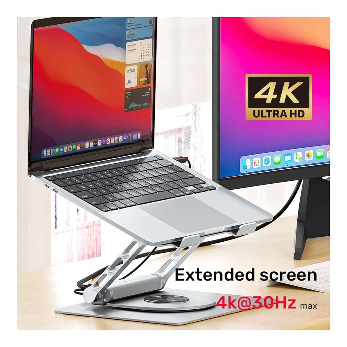 Unitek D1109B01 Notebook Stand with Detachable USB-C Hub